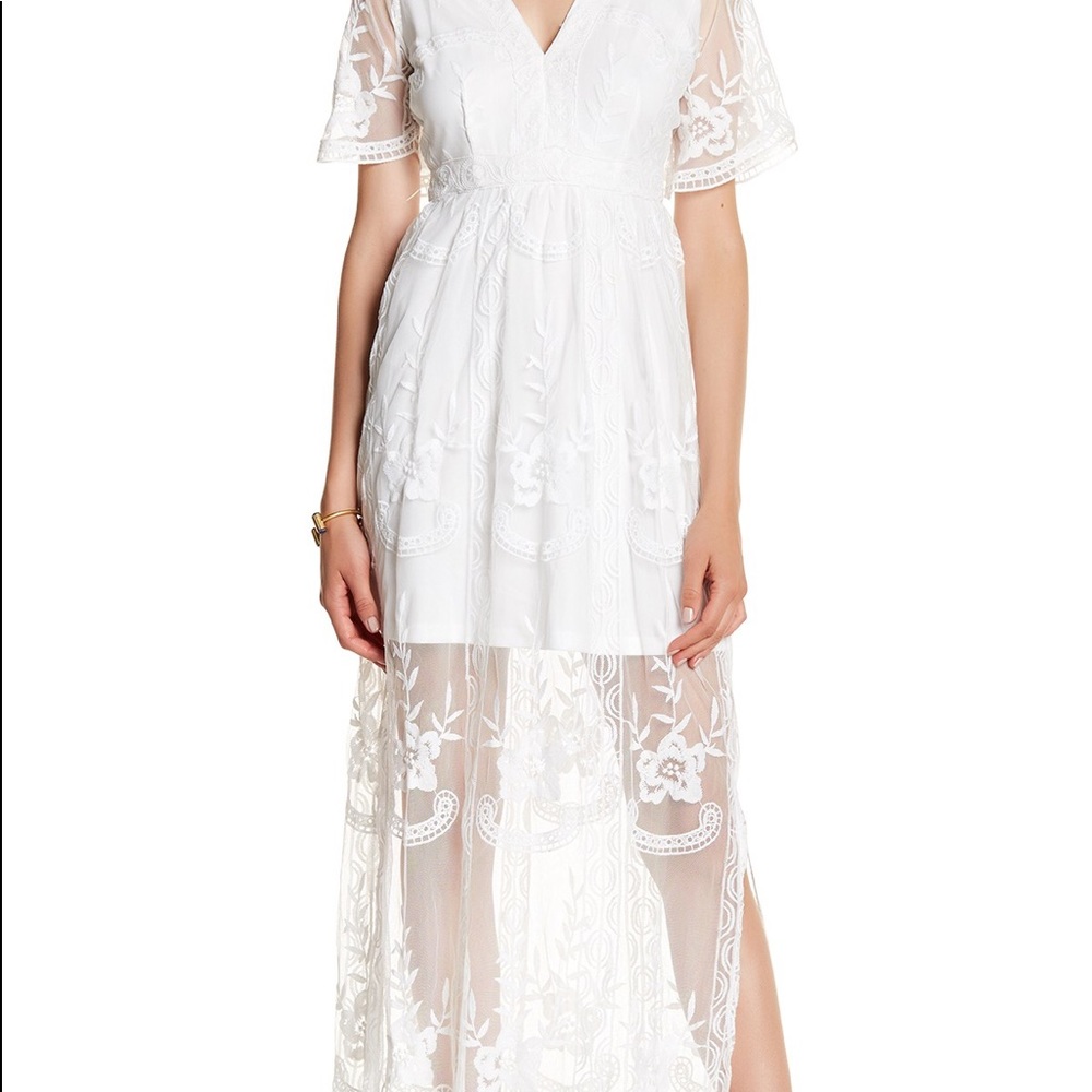 Soieblu crochet white maxi dress never worn out